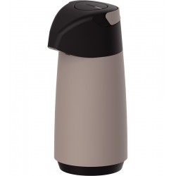 Garrafa Térmica 1 Litro Tramontina Exata Em Plástico Bege Com Bomba E Ampola De Vidro